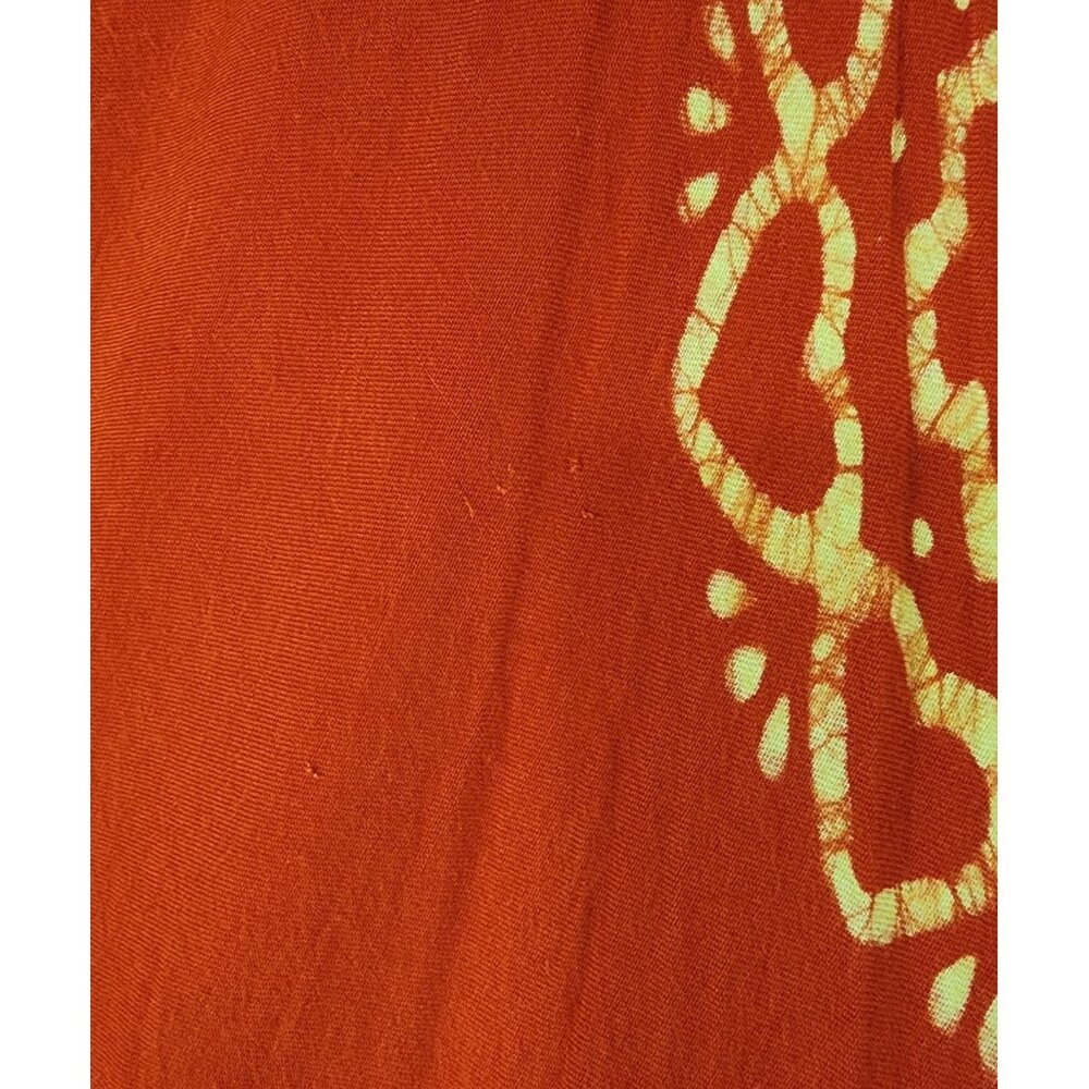 Jackpot Skirt Womens One Size Orange Yellow Floral Print Boho Flared Maxi - Picture 10 of 11